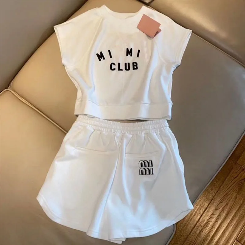 

Summer Casual Shorts Suits Women 2022 Large Size Fashion Loose Thin T Shirts And Wide-leg Short Pants Two Piece Set Womens Sets