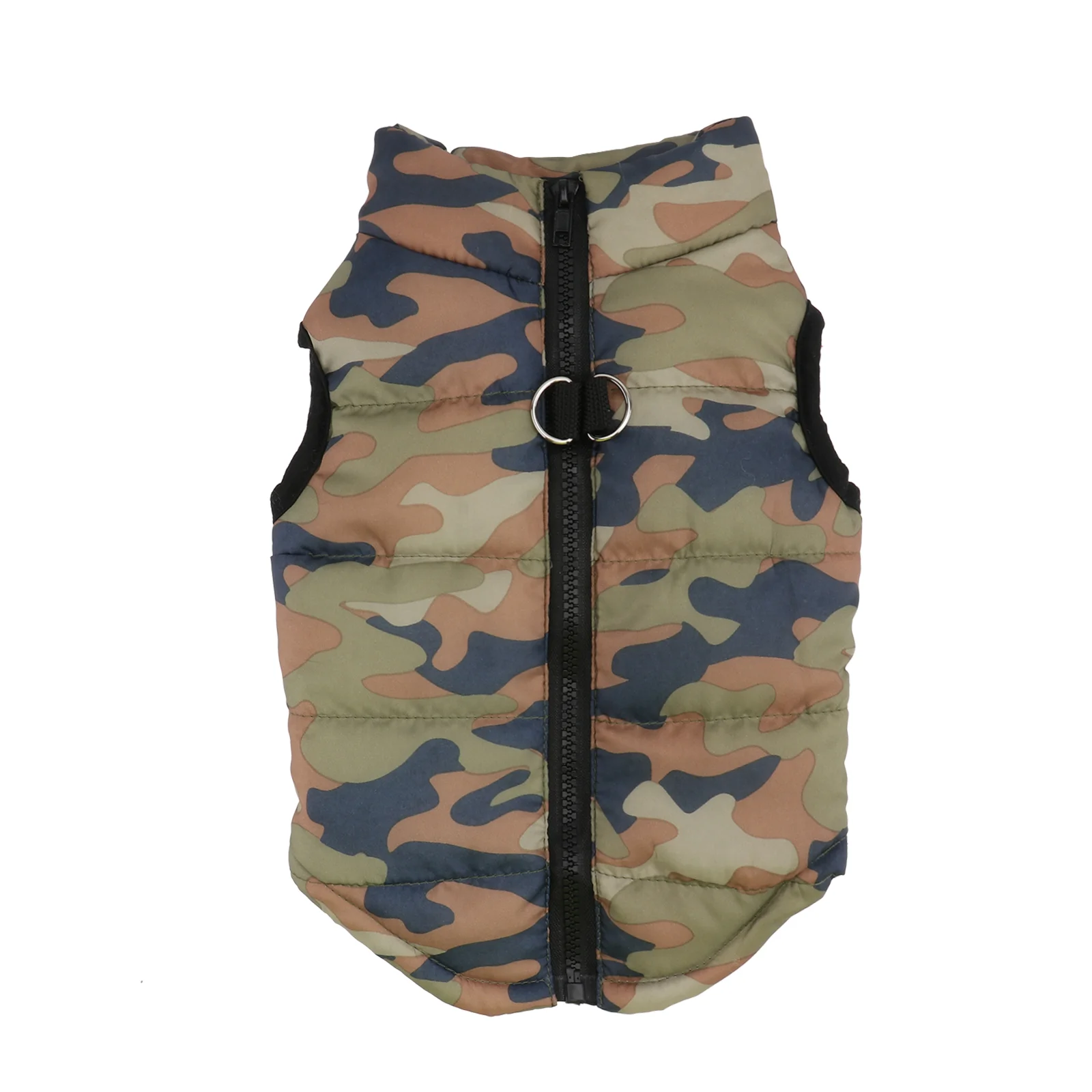 Dog Puppy Cotton-padded Vest Clothing Sleeveless Coat - (Camouflage)