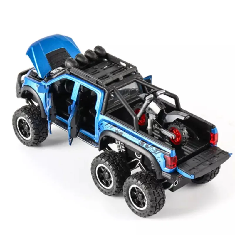 

Модель автомобиля Ford Raptor F150 из металлического сплава, Модифицированная, модель игрушечного автомобиля, коллекционная детская игрушка, пода...