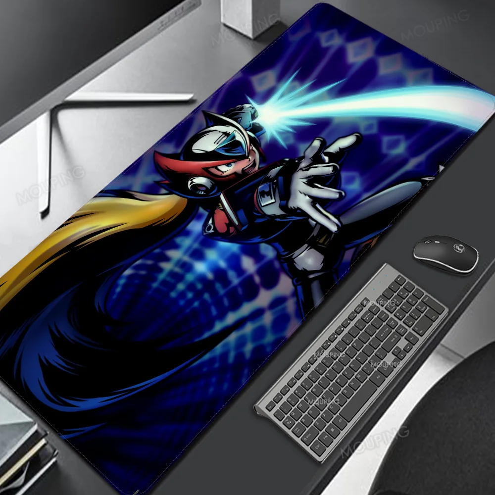 

Megaman Anime Mouse Pads Gamer Desk Pad Rgb Desk Mat for Computer Rubberized Luminous Carpet Japanese Xl Gaming Aesthetic