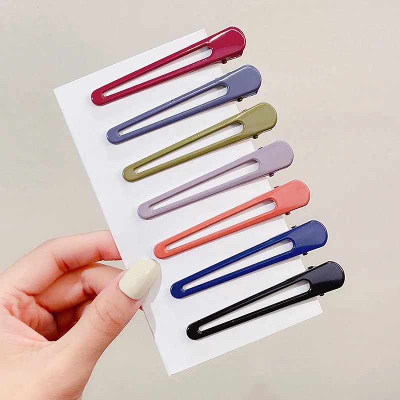 Большая заколка для макияжа волос с фиксированным клювом и челкой