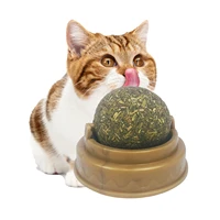 catnip balls edible kitten toys for cats lick rotatable licking toy ball for cats tooth cleaning and aids digestion