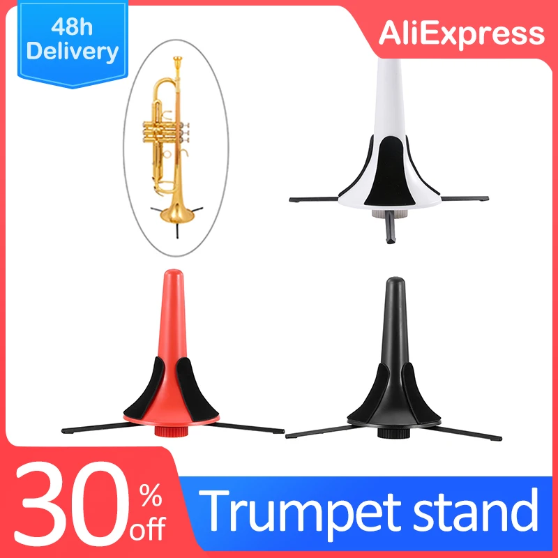 Foldable Trumpet Stand Portable Trumpet Accessories Metal Brass Leg Instrument Accessories Tripod Holder Universal Three Colors