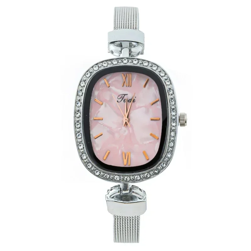 Женские часы с циферблатом в виде ракушек зеркальные овальные кварцевые