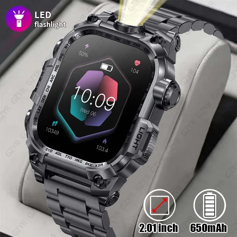 Прочные военные умные часы для Xiaomi мужские аккумуляторы 650 мАч 100 спортивных