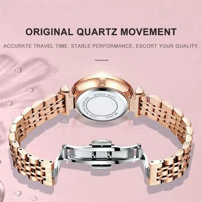 Luxury Watches For Ladies Top Brand Stainless Steel Waterproof Quartz Female Wrist Watch Relogio Feminino Girl Gift+Box enlarge