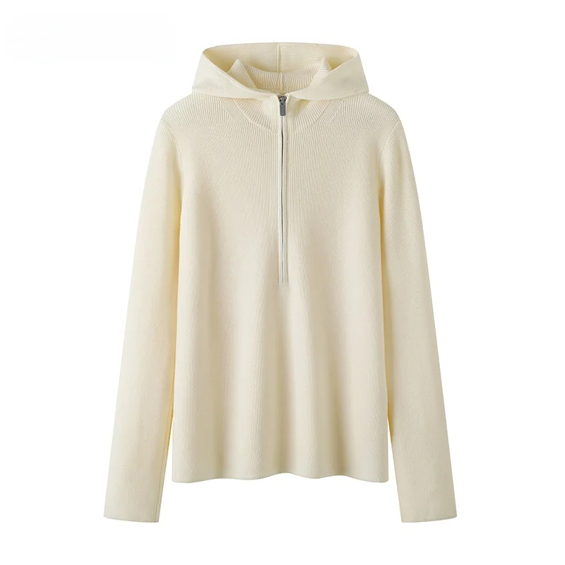 [Same Sle with Mall] Jiangnan Original Factory Осенний однотонный шерстяной свитер свободный женский