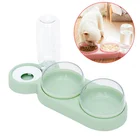 Миска для домашних животных кошек двойной Горшки Автоматический резервуар для воды Еда диспенсер кошка подачи Еда чаши питьевой рельефные подставки блюдо для кошек и собак