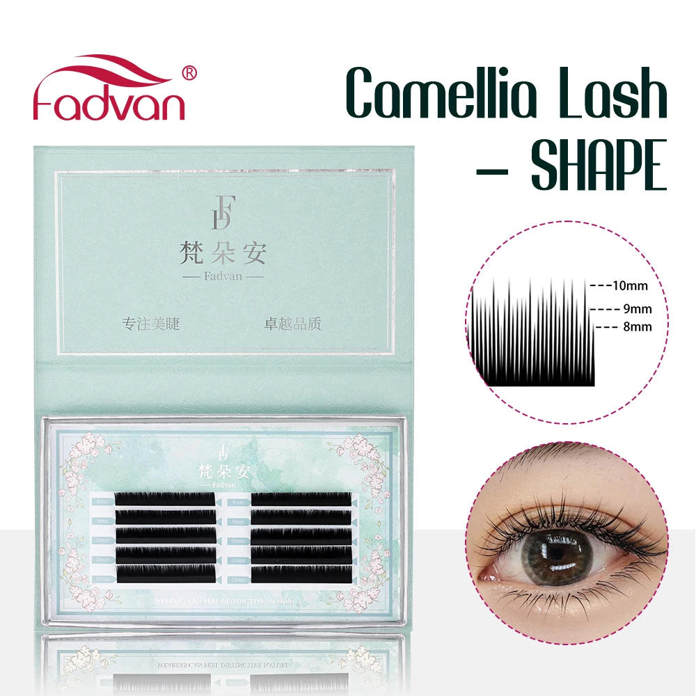 Fadvan Camellia объемное наращивание ресниц смешанной длины Премиум мягкие натуральные