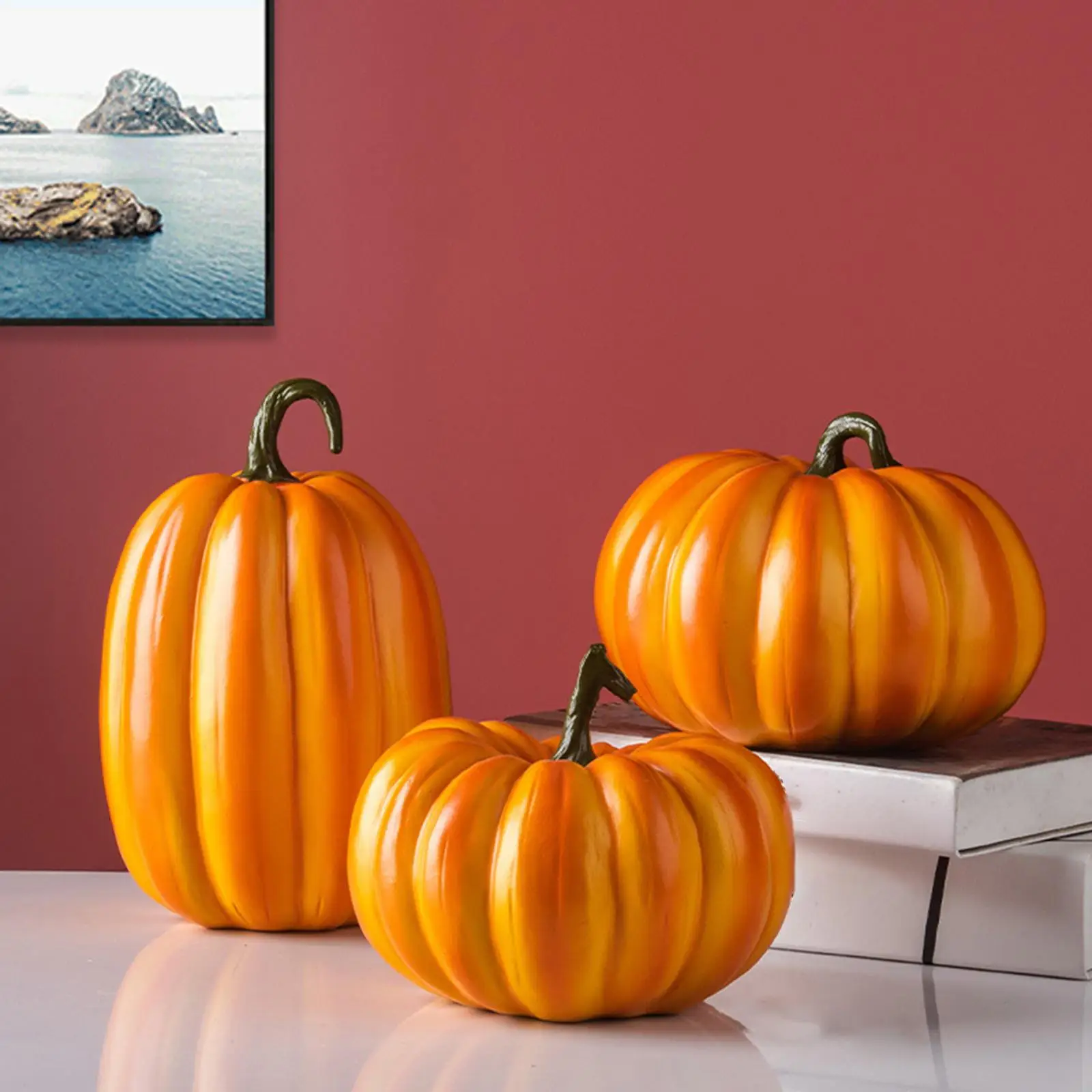 

Artificial Resin Pumpkin for Thanksgiving Decoration Themed Party Supplies