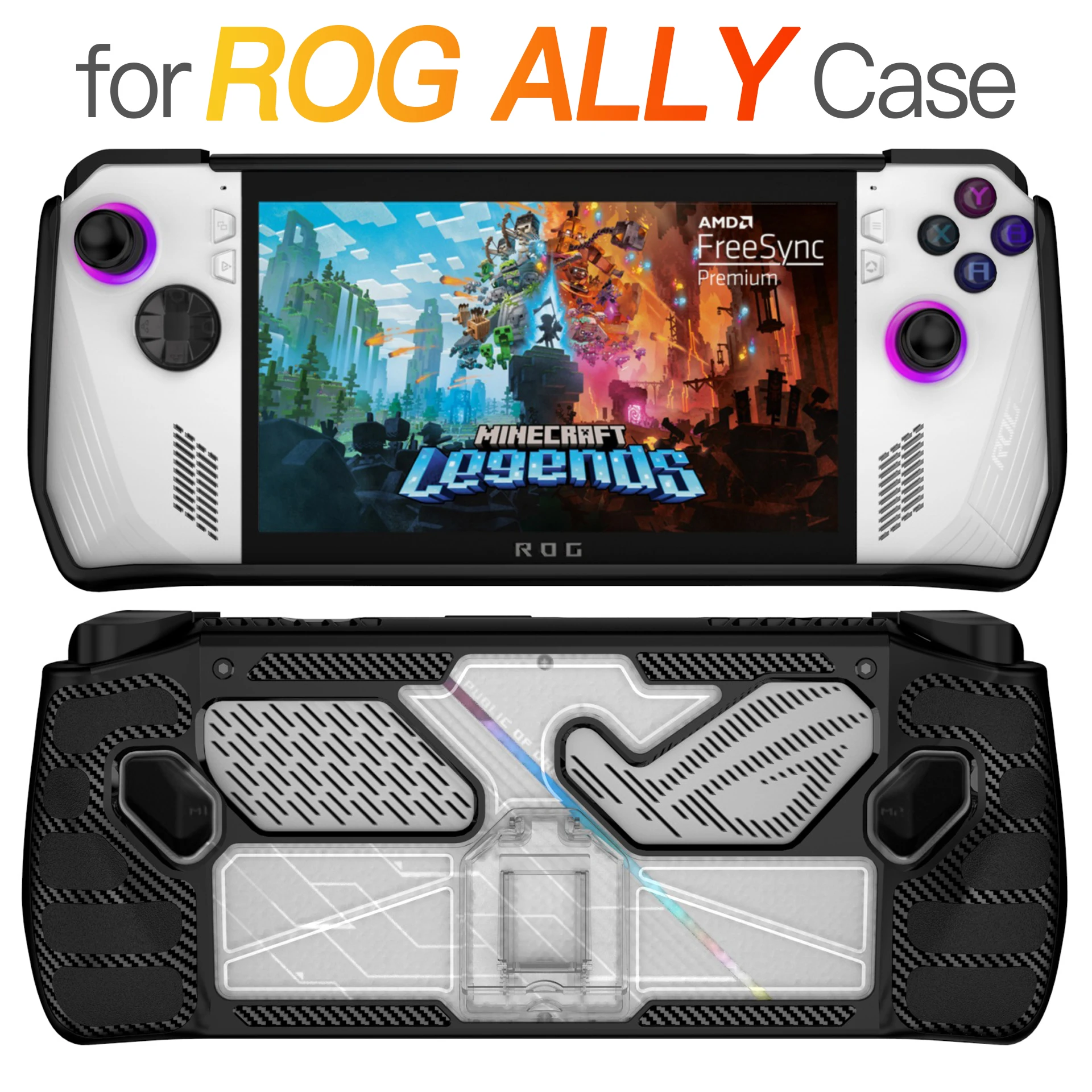 

Protective Case for Asus ROG ALLY Consoles Shockproof Protector Cover for ROG ALLY Console Protector with Stand Base Accessories