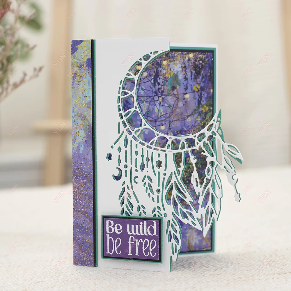 Перо любовь ветер колокольчики металлические пресс-формы тонкий Скрапбукинг