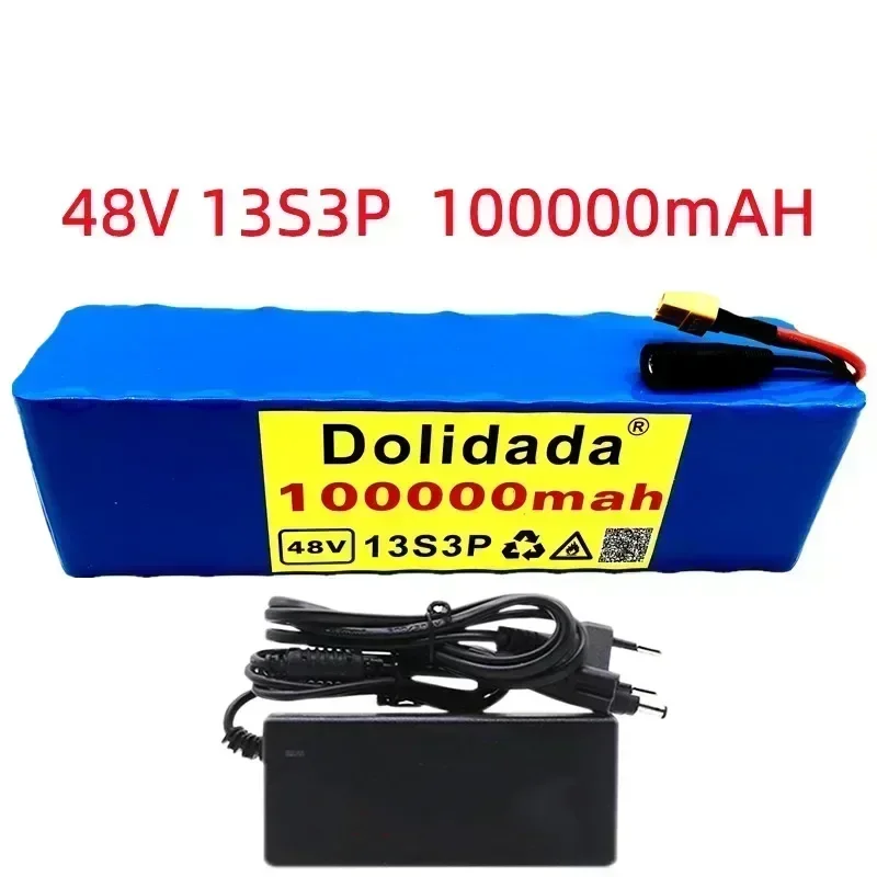 Новый литий-ионный аккумулятор 48 В 1000 Ач 100000 Вт 13S3P XT60 54 6 мАч подходит для