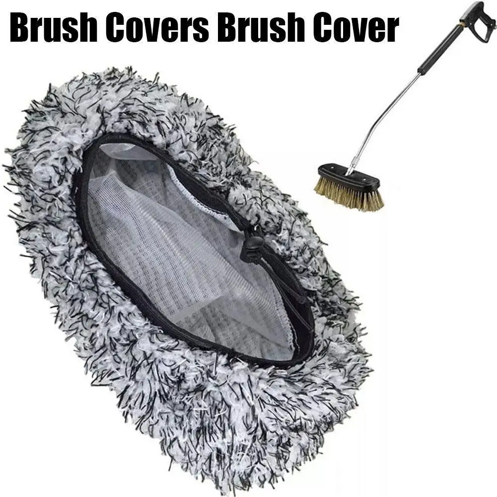 

Long Handle Water Brush Head Cover Car Wash Brush Plush Cover Brush Replacement Cloth Mop Cover H4K0