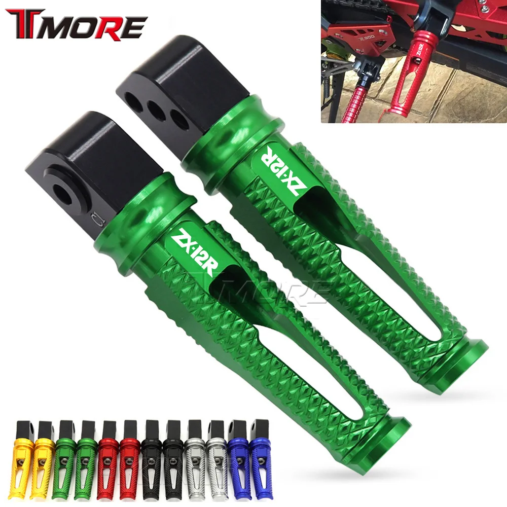 

For kawasaki ZX-12R ZX12R ZX 12R Motorcycle Accessories Rear Foot Pegs Footrest Adapter Rider/Passenger Footpegs
