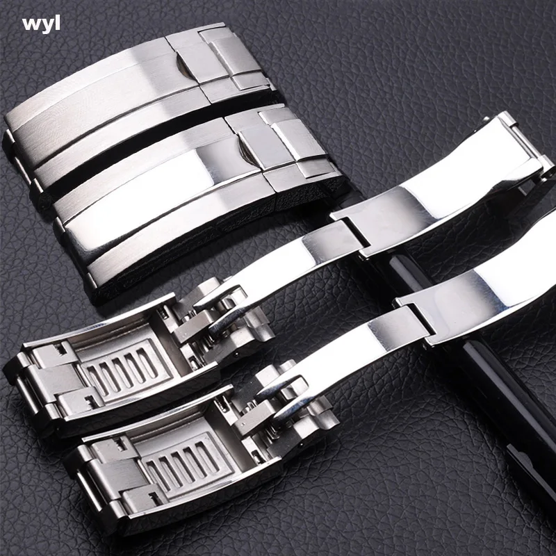 

904 Stainless Steel 16mm Watchband Clasp for Rolex DAYTONA SUBMARINER GMT Date-just Yacht-Master Quick Adjust Buckle Gold Silver