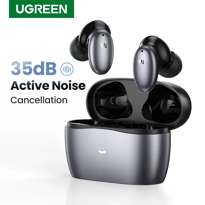 UGREEN HiTune X6 Wireless Headphones Bluetooth 5.1 Earphones TWS Earbuds ANC 35dB Hybrid Active Noise Cancelling Cancellation