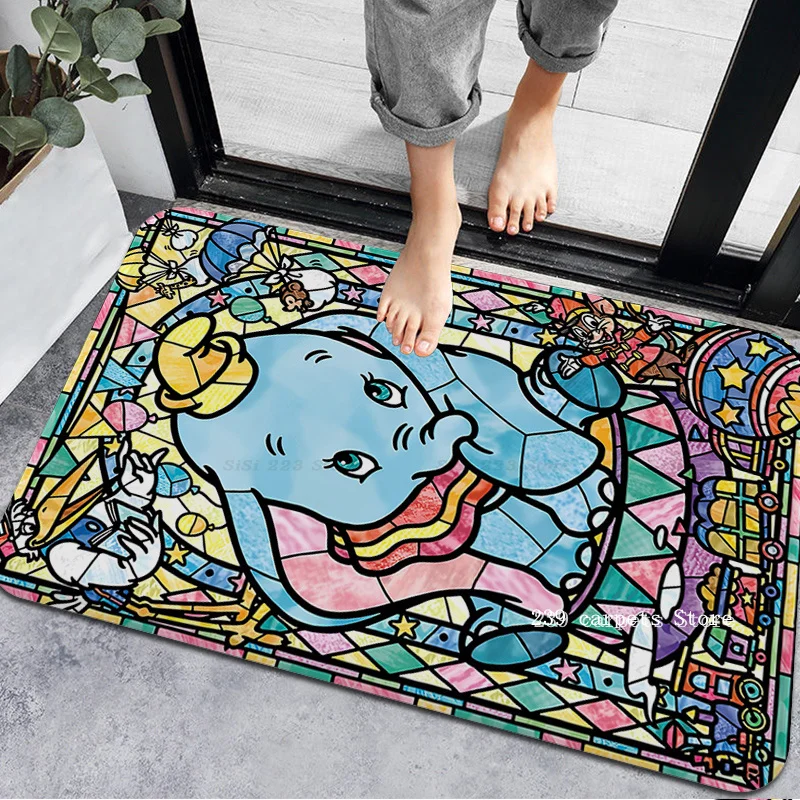 Disney Микки Стич кошка Мэри принцесса фланелевый напольный коврик Декор для ванной