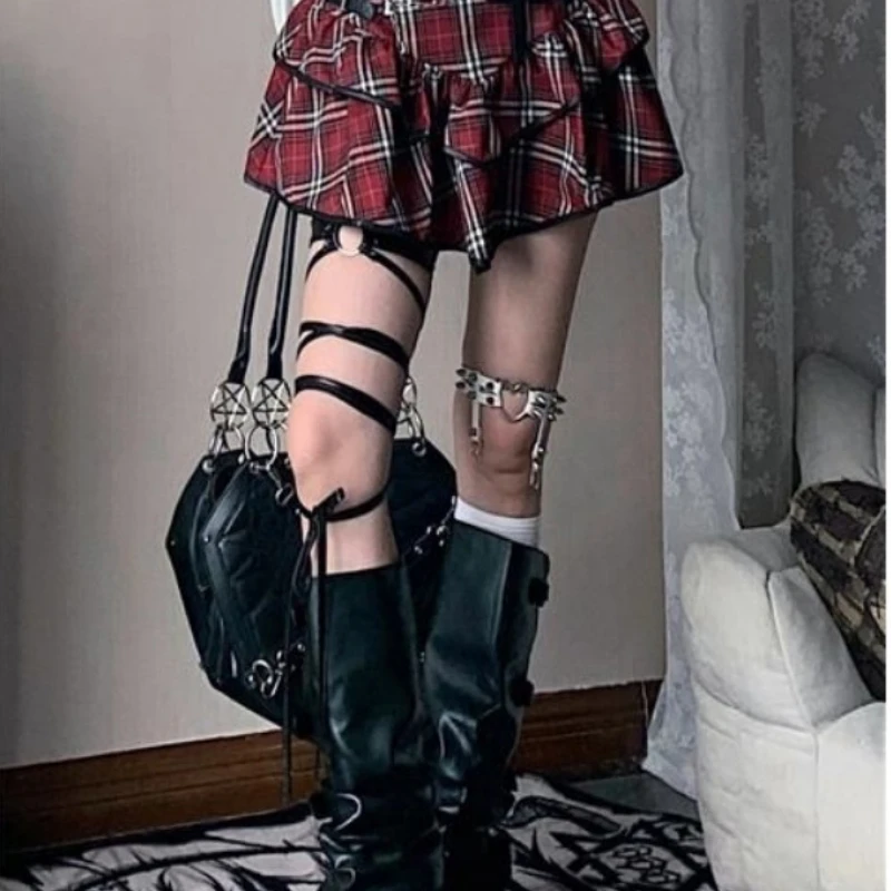 Женская клетчатая юбка-пачка в стиле панк Y2k