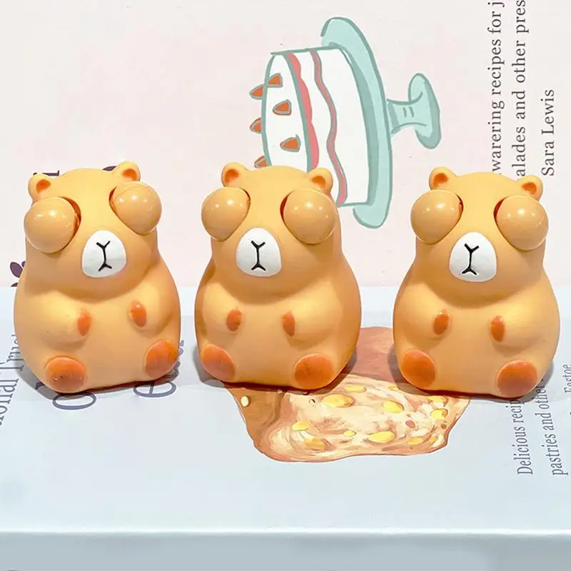 Сжимаемая игрушка Pop Out Eyes Squeeze Pop-Eyes Capybara Toy Сжимающие игрушки Pinch Prank Сжимающая для