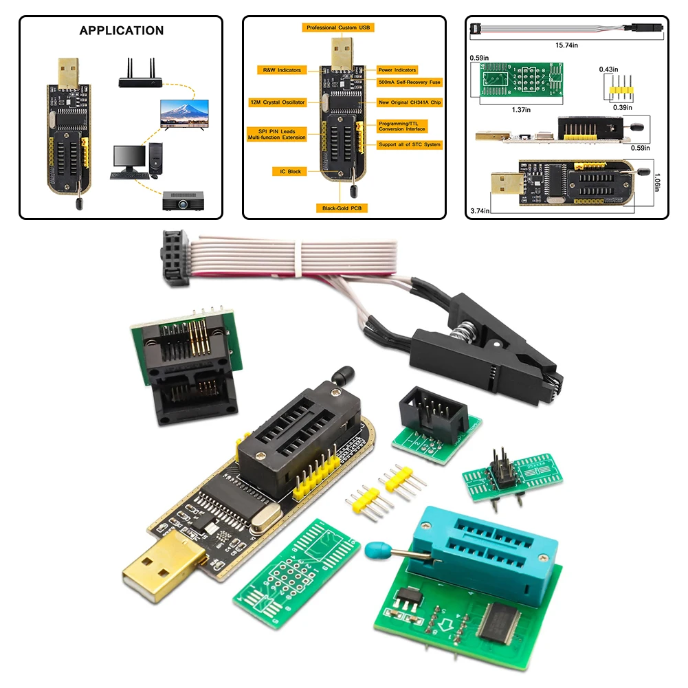 Тестовый зажим SOP8 SOP16 для SOIC8 EEPROM 93CXX/25CXX/24CXX + CH341A 24 25 серии Flash BIOS Модуль