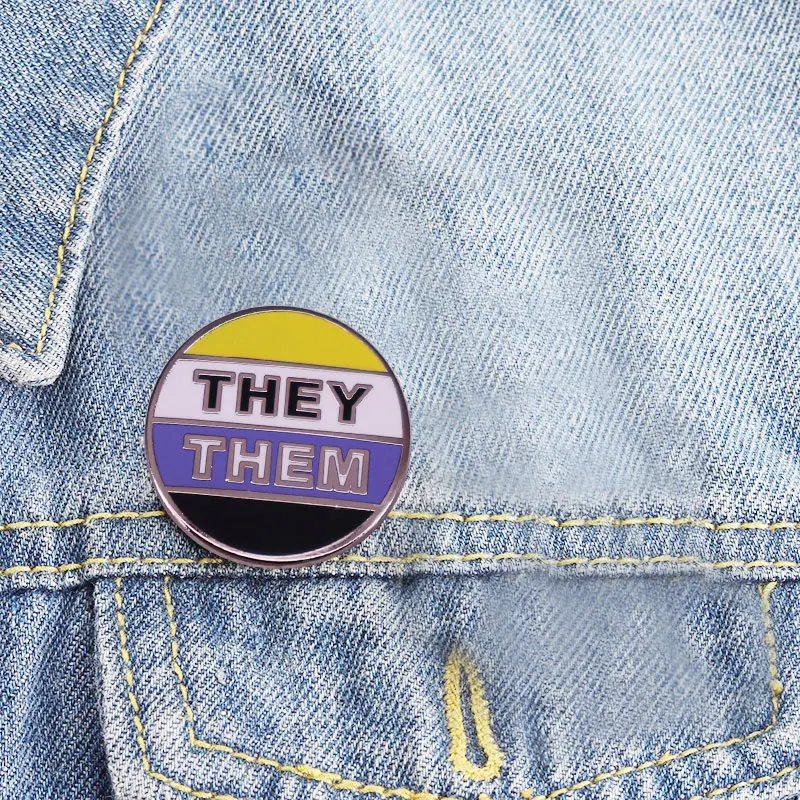 Недвоичная заколка для лацканов Genderqueer Pride брошь в виде гей-лацканов они/они
