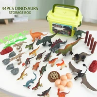 44pcs jurassic dinosaurs park toys models for kids dino forest tree robot figure boys montessori birthday xmas gift 3 4 6 years