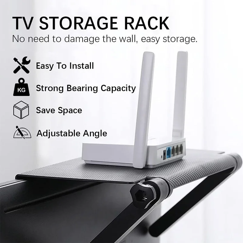 

1/2PCS Adjustable TV Screen Top Storage Shelf Rack Holder Computer Monitor Desktop Stand TV Rack Display Shelf Organizer Bracket