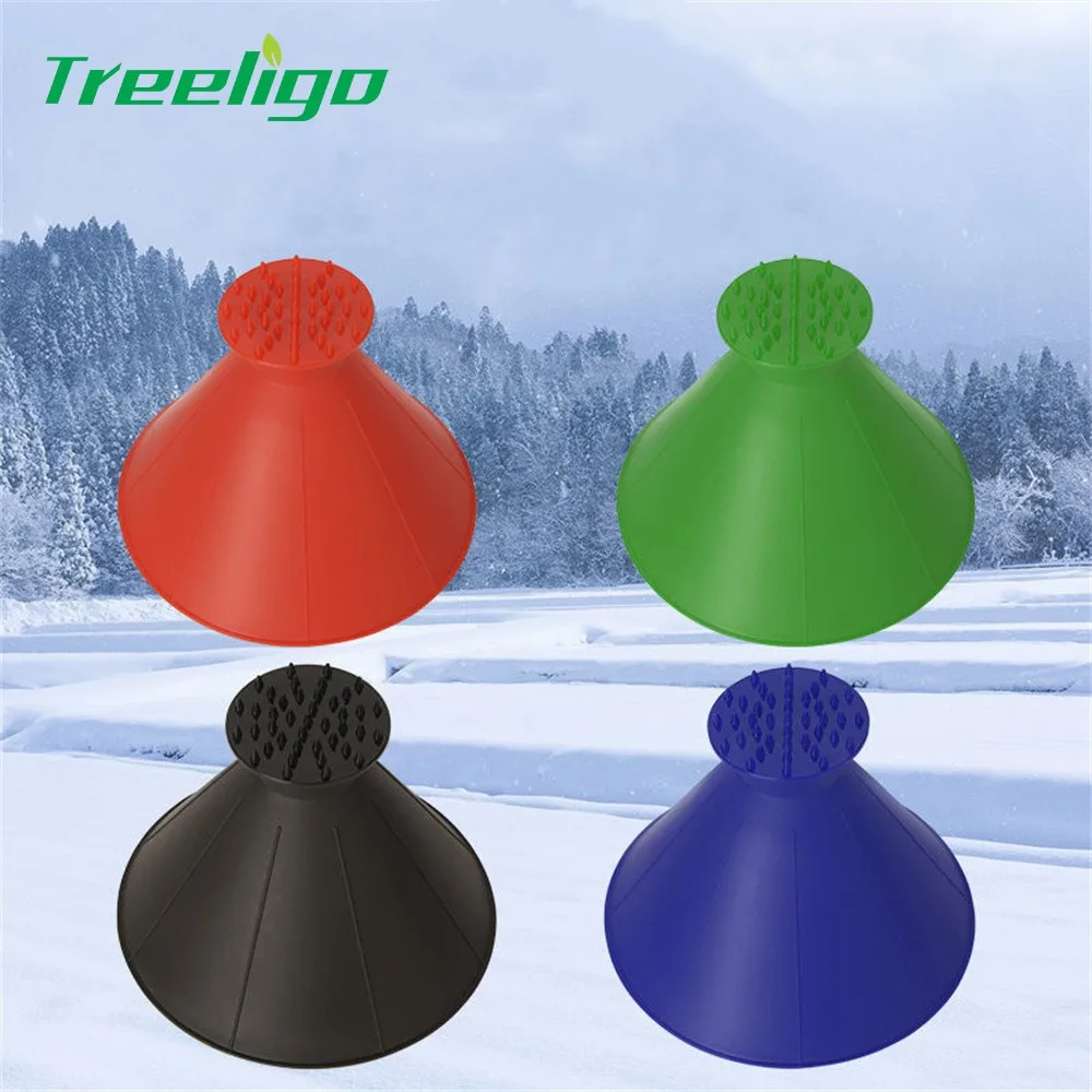 

Treeligo Auto Ice Snow Scrape Funnel Car Window Glass Cleaning Windshield Snow Frost Remove Shovel Cleaning Brush Winter Tool