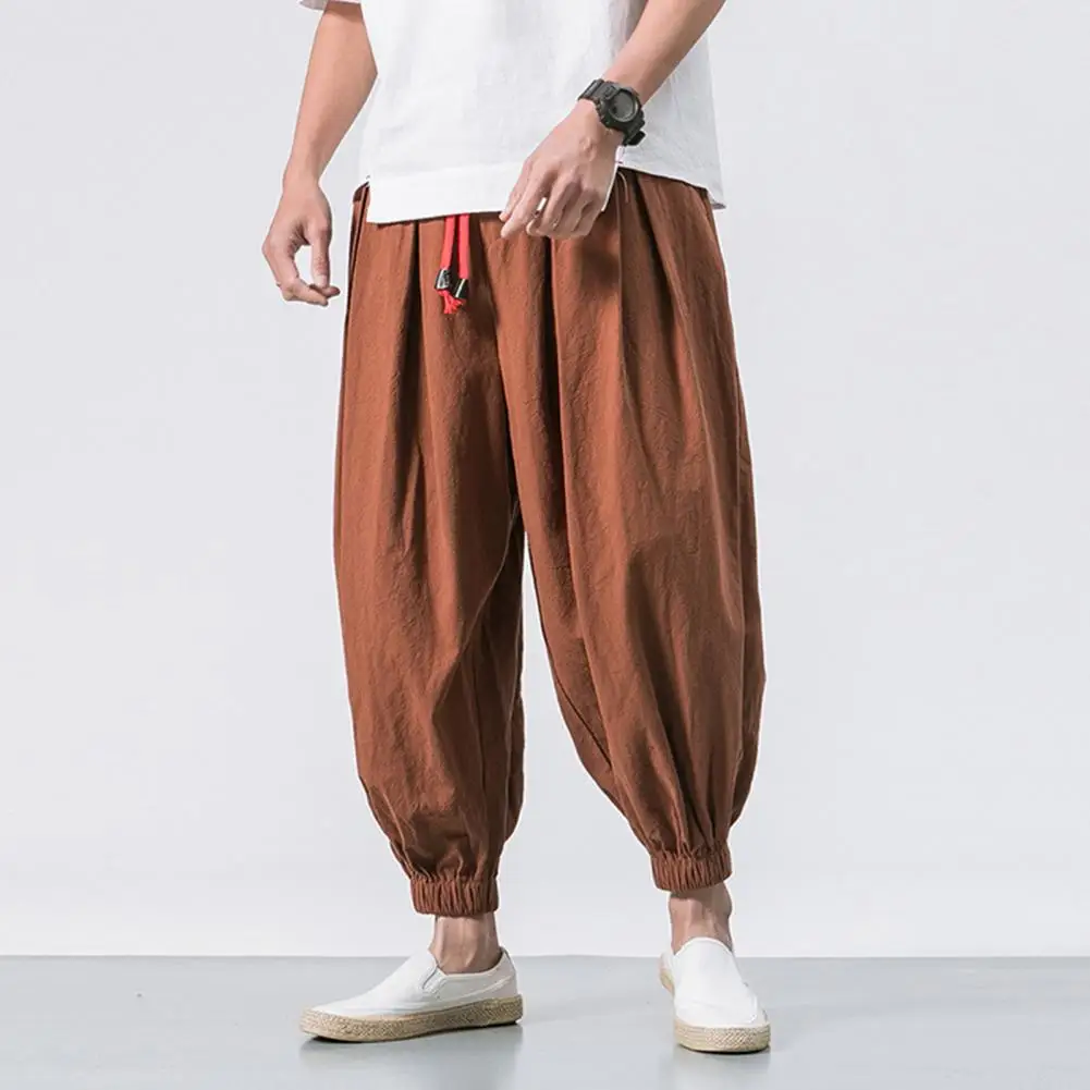 

Men Harem Pants Solid Color Men Trousers Casual Plus Size Men Pants