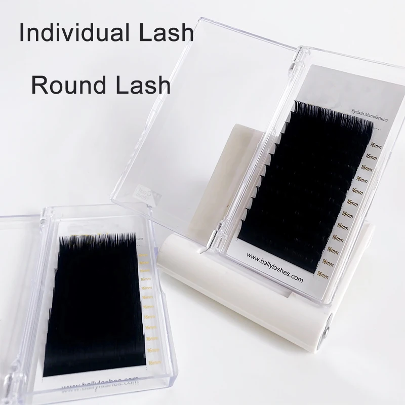 Лидер продаж круглые матовые натуральные завитые накладные ресницы объем 16-25 мм