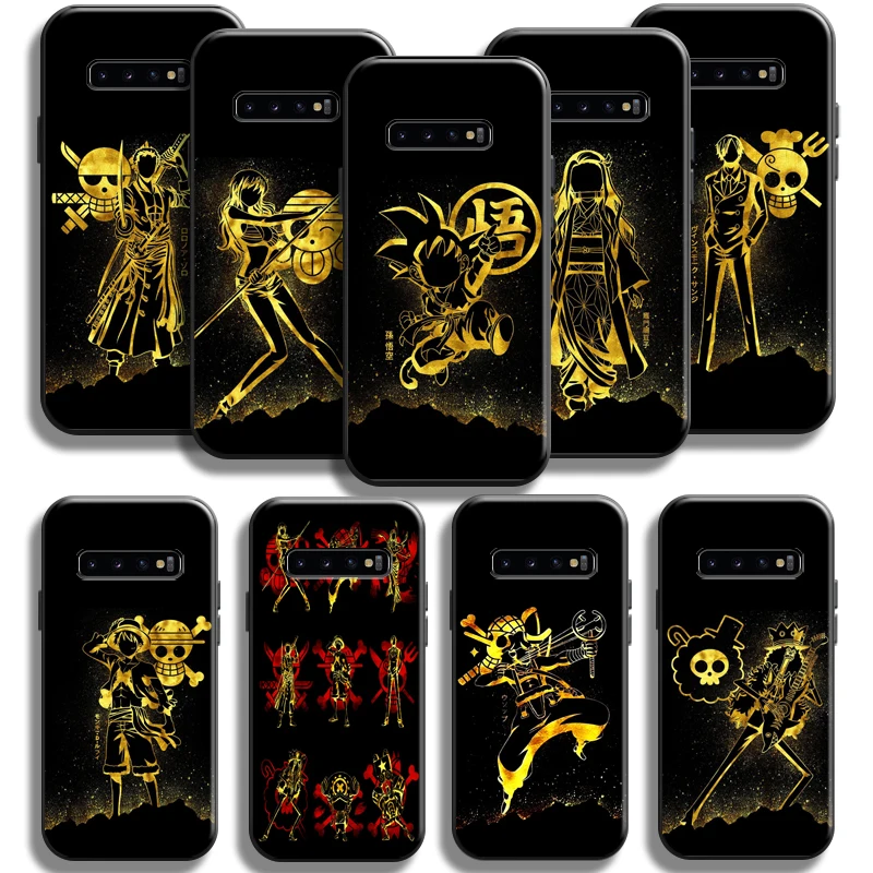 

Anime One Piece Dragon Ball Phone Case For Samsung Galaxy S10 Plus S10E S10 Lite Case For Samsung S10 5G TPU Black Carcasa