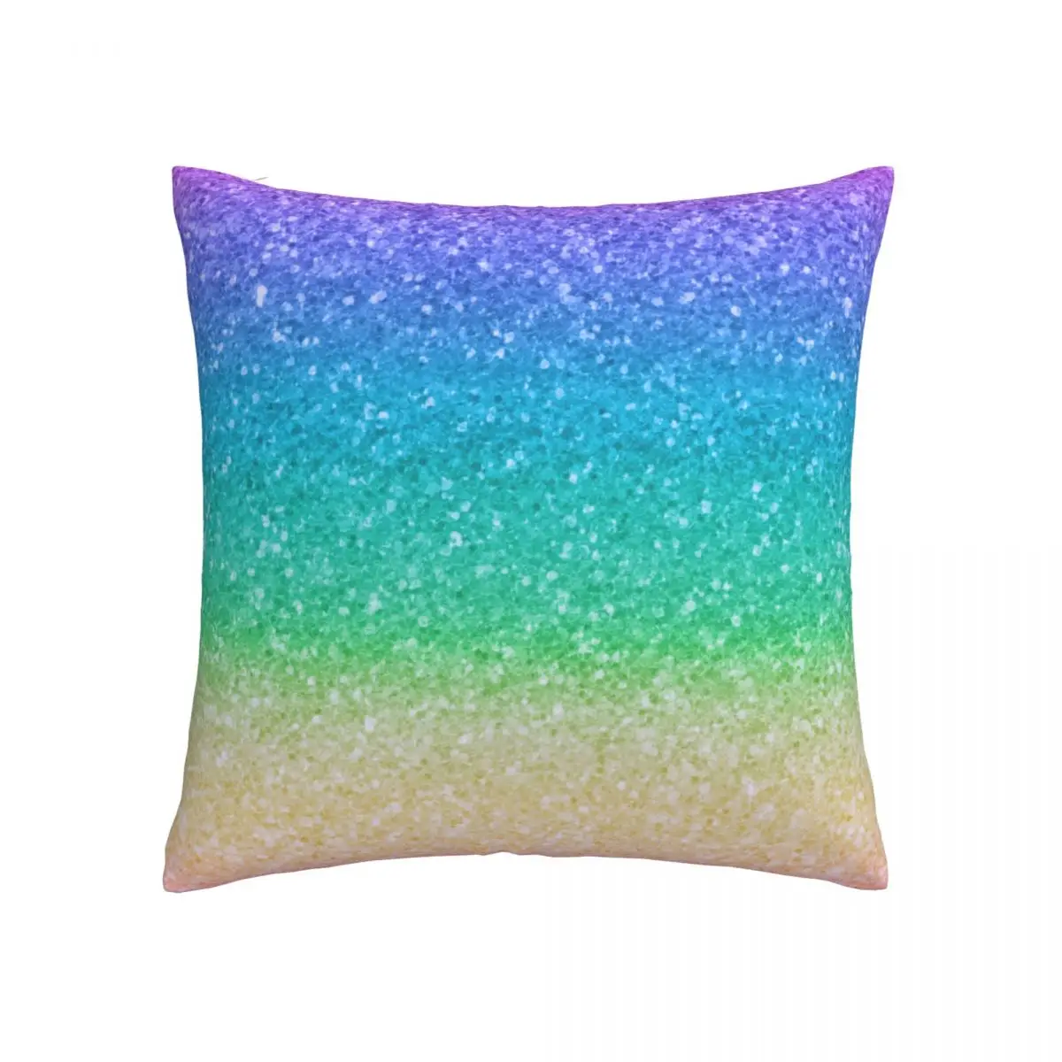 

Glitter Sparkle Pillow Case Rainbow Colorful Print Colored Polyester Pillowcase Hugging Zipper Summer Cover
