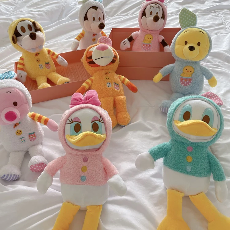 

Mickey Minnie Kawaii Stuffed Winnie Pooh Donald Duck Plush Fluffy Easter Disney Anime Peripheral Toys Cute Doll Goofy Send Gifts