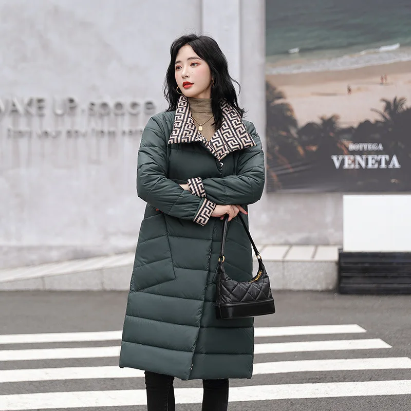 Winter Women's Cold Coat Double Sided Long Padded Jacket Parka Plus Size Super Hot Coat Snow Outwear Fashion Free Shipping New
