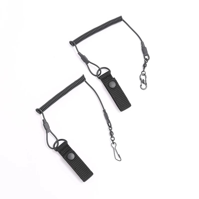 

Factory direct sales of new rotary outdoor tactical spring gun rope anti-theft anti-loss anti-cut nylon task rope spring rope