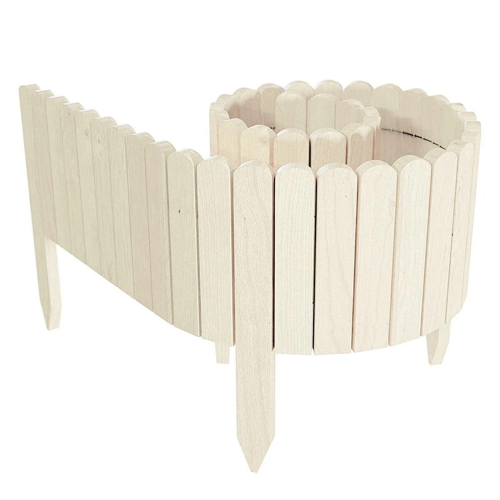 

Gardening Indoor Border Log Easy Fence Plug-in as Roll Metal Bed Support