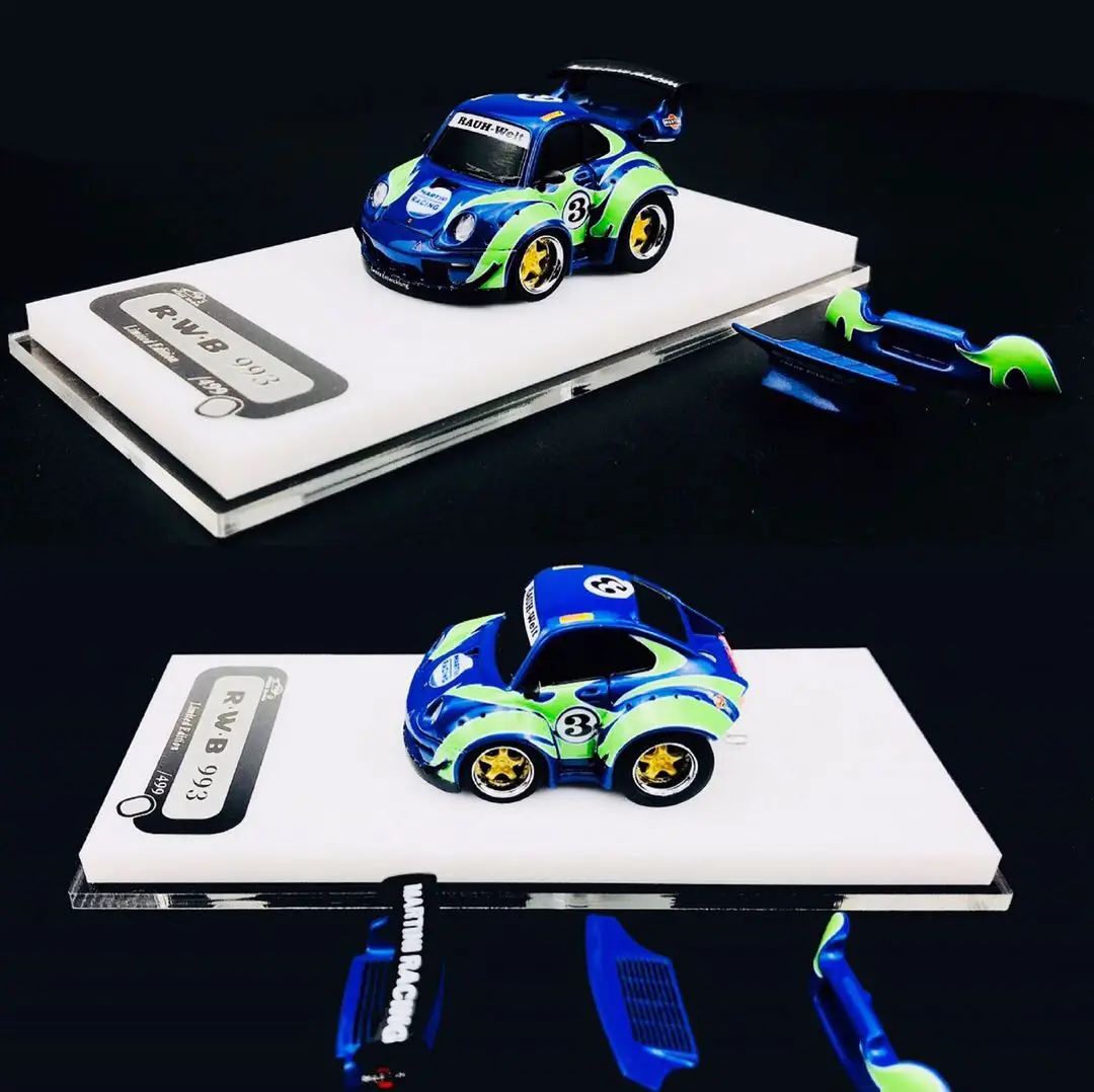 

VIP 1:64RWB993 hippie egg car with detachable tail 911 wide body simulation car model collection decoration gift