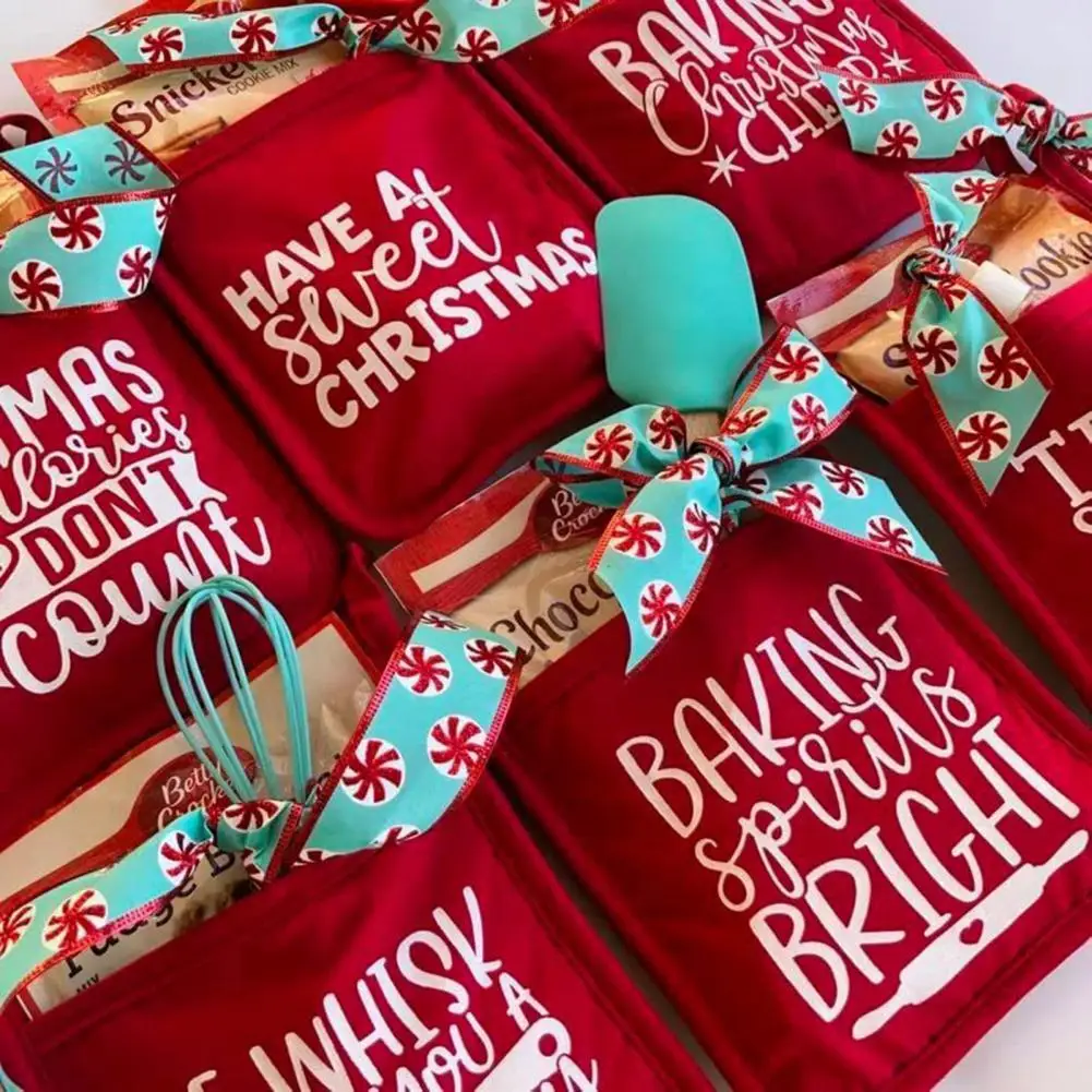 

1 шт. практичная Рождественская перчатка для духовки, удобная перчатка для духовки, праздничная Рождественская стойка для горшка, рукавицы ...