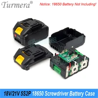 turmera 18v 21v screwdriver battery case 5s2p 10x 18650 battery holder 5s 35a bms weld nickel for 3ah 5ah 6ah electric drill use