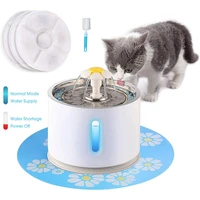 2 4l automatic pet cat indoor water fountain drinker stainless steel 3 mode smart led light cats dispenser bowl with view window