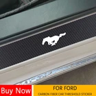Карбоновая Накладка на порог двери автомобиля для Ford Mustang 50 лет Shelby GT500 GT350 Mach-E cobra