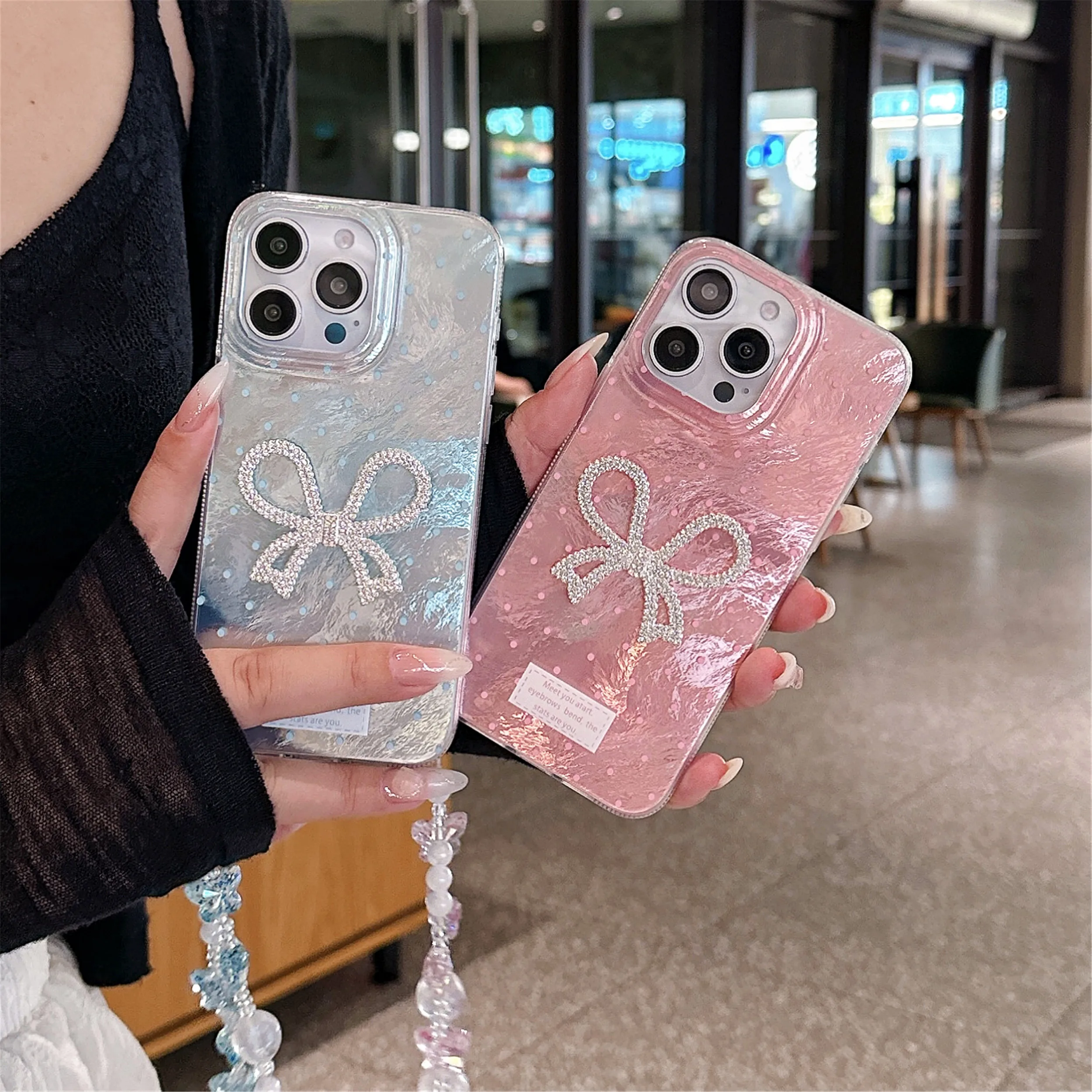 3D Браслет-бабочка Luan Wave Ремешок Для Телефона Совместимый С iPhone 11-16 Pro Max Plus Милая