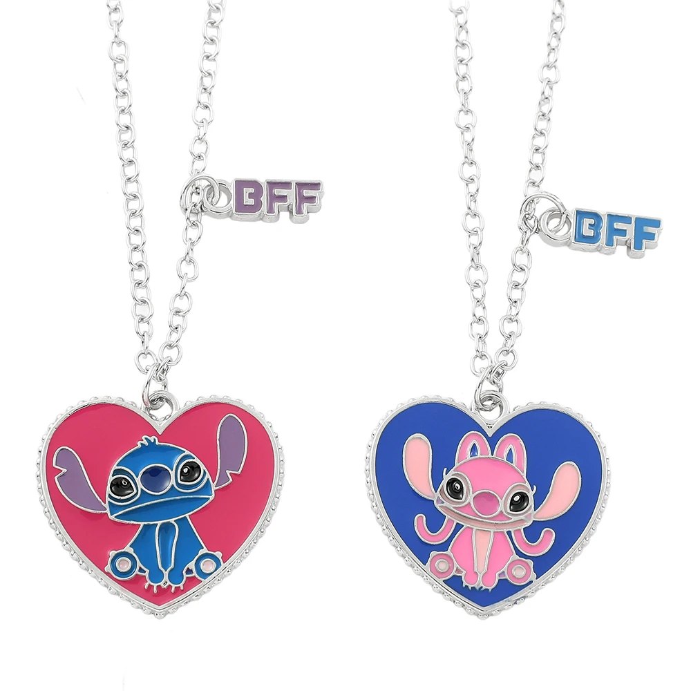 Ожерелья Disney Lilo &amp Stitch аниме Love милое ожерелье для лучших друзей аксессуары