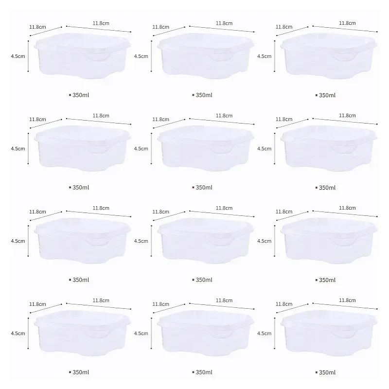 Коробка для хранения продуктов 350 мл 12 шт