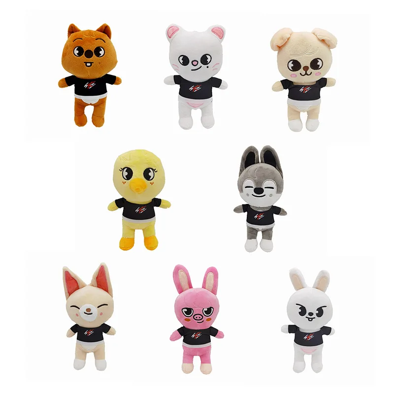 

New Skzoo Plush Toys Stray Kids 21cm Cartoon Stuffed Animal Plushies Doll Bbokari Leebit Wolf Chan Puppym Kids Adults Fans Gifts