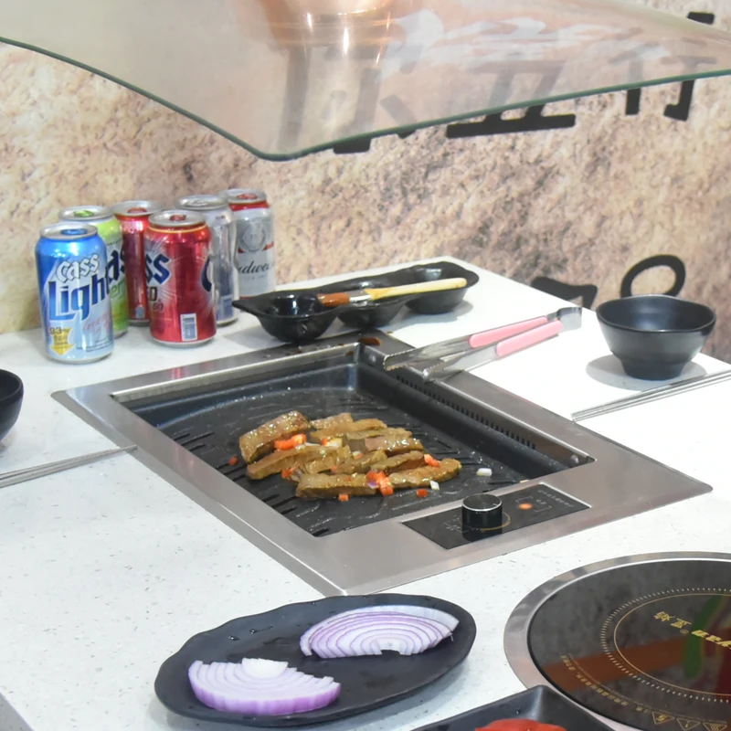 бездымный многофункциональный коммерческий ресторанный настольный