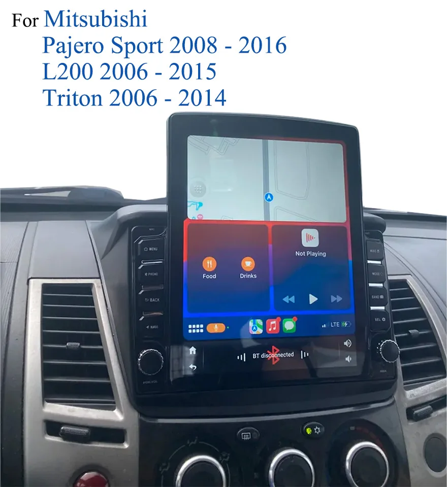 

Вертикальная автомобильная радиостанция Carplay Android Auto 9,7 дюйма, аудио стерео DVD-кассета для Mitsubishi Pajero Sport L200 2006-2016 GPS Navi BT