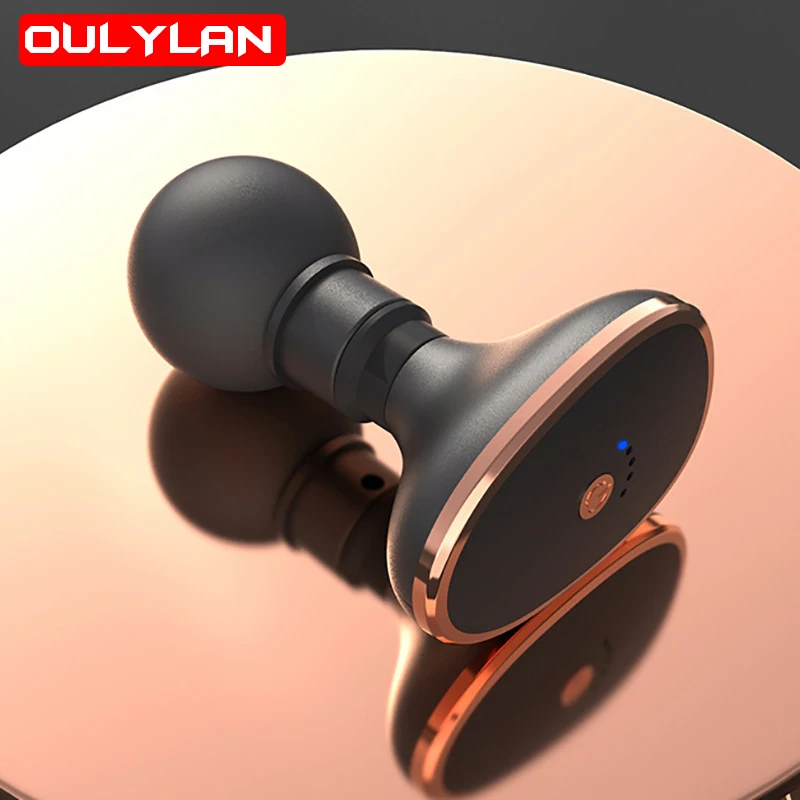 

Oulylan Portable Mini Fascia Gun 5 Gear Adjustment Low Noise Mute Muscle Relaxation Mini Ftness Cervical Spine Massager