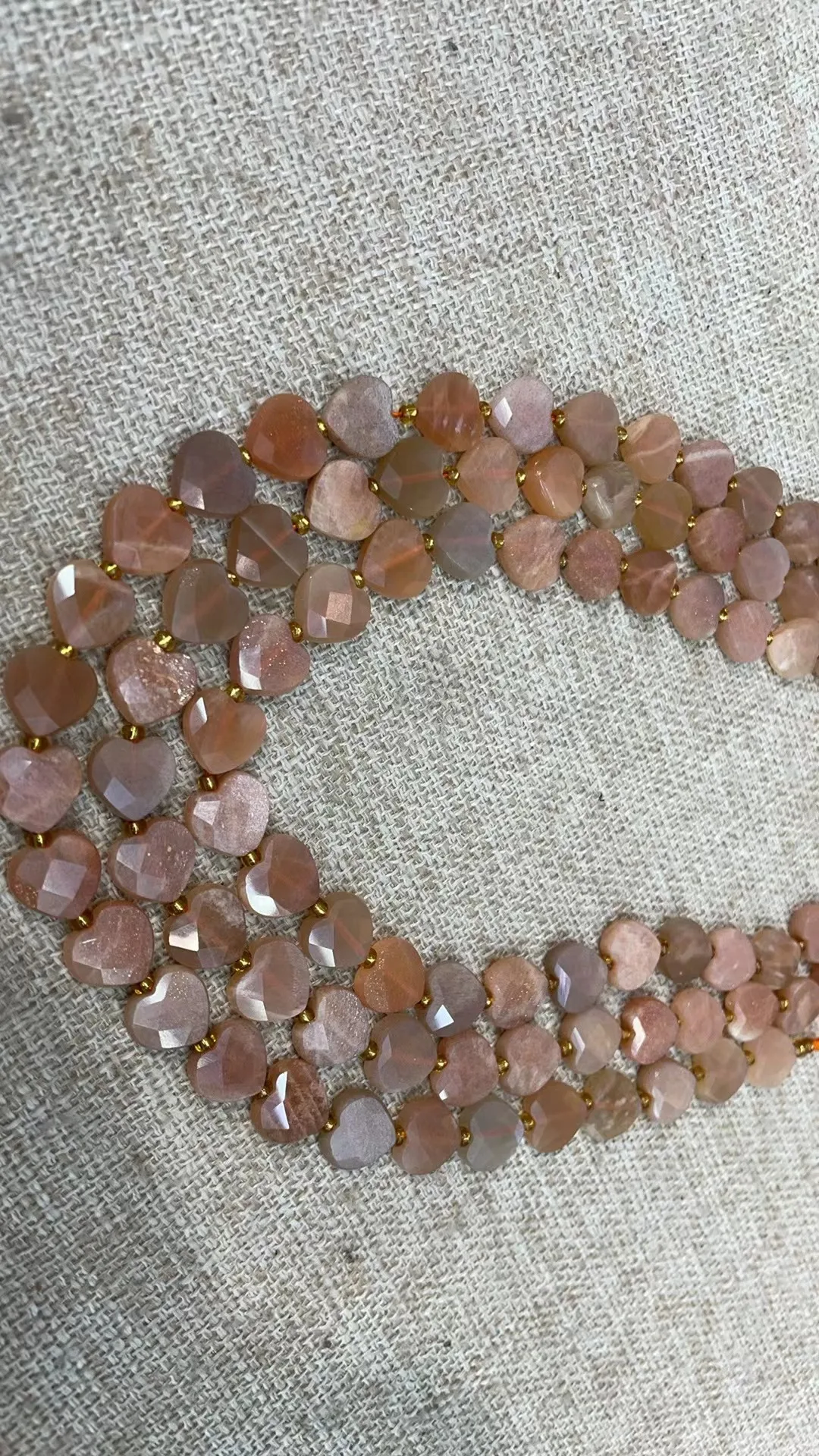 Натуральная огранка в виде камня Ян форма сердца для лица 12x12 мм длина 39 см